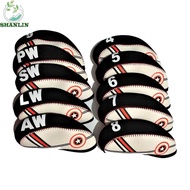 SHANLIN Golf Club Cover 4 5 6 7 8 9 SW PW LW AW Iron pole cover 10pcs/set Sports Golf Putter Accesso