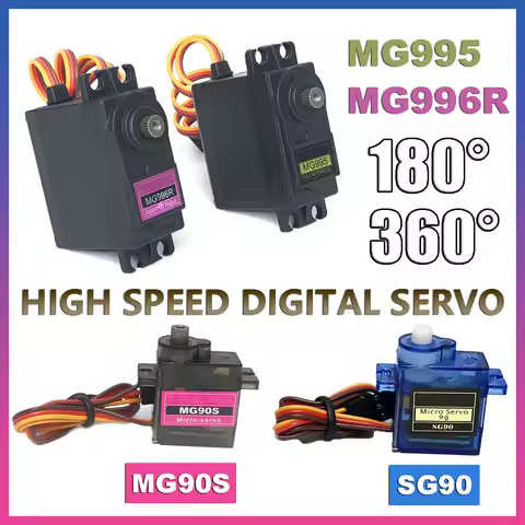 MG995 MG996R High Speed Servo Micro SG90 MG90S Metal/Plastic Gear Digital Servo Motor for RC Fixed-W
