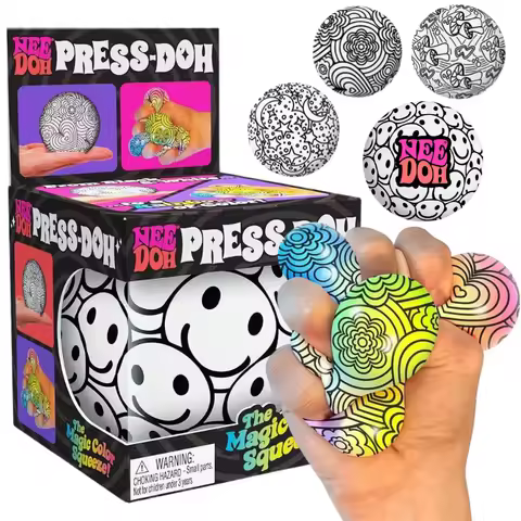 Nee Doh Fuzz Ball Series Desktop Graffiti Ball Stress Relief Toys Suitable for Under Pressure Fun So