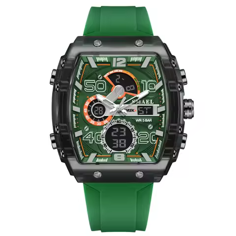 NEW SMAEL 8109 Nouvelle Montre Pour Hommes Sport Multifonctionnel 50M Étanche Double Affichage LED V