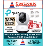 TP-LINK TAPO C220 IP CAMERA/ CCTV SECURITY HOME PAN / TILT 2K 4MP QHD WIFI CAMERA ( 3 Years Local Warranty)