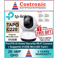 TP-LINK TAPO C220 IP CAMERA/ CCTV SECURITY HOME PAN / TILT 2K 4MP QHD WIFI CAMERA ( 3 Years Local Wa