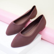 Rumahkaki - Sepatu Kerja Wanita Ballet Flat Shoes Karet Hiasan Pita dan Polos Porto BTS & BTS-1