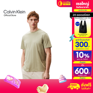 CALVIN KLEIN เสื้อยืดคอกลมแขนสั้นผู้ชาย รุ่น Luxury Cotton T-shirt ทรง Relaxed รุ่น 4LB275G LRT - สี