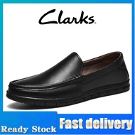 Clarks Mens Shoes Cow Leather Shoes Men Slip-Ons Loafers Genuine Leather Casual Shoes Black
