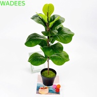 WADEES Artificial Fiddle Leaves Fig Tree, Real Touch Plastic Fake Ficus Tree, Green Plant Vibrant La