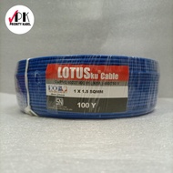 Kabel LOTUS NYA 1.5mm 15mm 100 Yard LOTUSKU 1x1.5 1x15 1.5 15 100Y