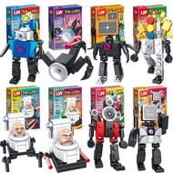 พร้อมส่งทันที💥skibidi toiletเลโก้ ของเล่นโมเดล บล็อคตัวต่อ อุปกรณ์ต่อพ่วงเกมการ์ตูนตลก W0258