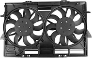 QHTZQQ Radiator Cooling Fan motor Assembly Compatible for Audi A6 A7 4G 3.0 4.0 TFSI 2012-2016 2017 