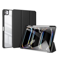 Case iPad Pro 11 Inch M4 2024 Flip Cover Clear Casing Sarong Premium Leather Stand With Pen Slot Hol