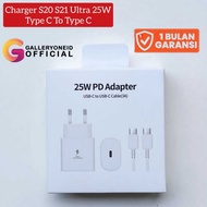 Charger Samsung Type C Original 25W Adapter USB-C To Kabel C Super Fast Charging Handphone Quick Charger HP