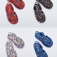 Melissa Children's Sandals Summer Baotou Mickey Children's Shoes Baby Jelly Shoes Soft Sole Velcro Retro Caligae Shoes