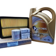 A413# NISSAN X-TRAIL T32 2.0 2.5 2018Y AIR FILTER + OIL FILTER + KOYOMA 5W40 FULLY SYNTHETIC ENGINE 