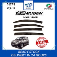 (4PCS) PERODUA MYVI OLD 2005 2006 2007 2008 2009 2010 2011 MUGEN DOOR VISOR AIR PRESS SUN VISOR PROT