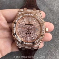 AP_ audemars_ royal oak series 15400 rose gold all over the sky star full case full of diamond ultrathin automatic mechanical watch 3120 41 mm NOOB