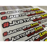 Sticker JusticeForZara - 3M Reflective Sticker