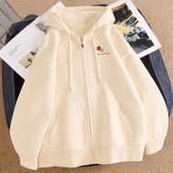 5 Year Old Girls' Zipper with Cute Flower Image, Thick Premium FLEECE Material, FREE CUSTOM NAME