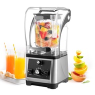 WYC Multifunctional Milkshake Blender,Juice,Ice Crusher,Fruit Food Processor,Fully Automatic,Touch Screen Control,Commercial,DIY Setting,1.6L/2200W,With Soundproof Cover,Small Soun