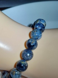 #B245  (2) 100% Natural Dark Blue Pietersite Bracelet (Lighning Pietersite) 10mm