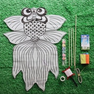 Kite diy Material Package Parent-Child Educational Painting Graffiti Do-It-Your @-@self Kite Childre