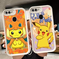 Soft Casing for OPPO F9 F5 A1K F7 A12 A5S A12s A11K A3S A7 A5 A12E Pro White Q108 Pikachu