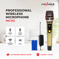 Advance Microphone MIC-102 Professional Mic Wireless Single Mic Tanpa Kabel garansi resmi