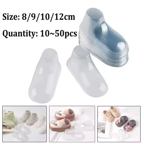 50pcs~10Pcs 8cm 9cm 10cm 12cm PVC Transparent Plastic Small Foot Model Shoe Supports Not Easily Defo