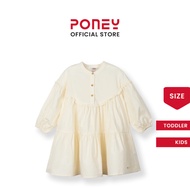 [NEW] Poney Girls Cream Flowy Bishop 3/4 Sleeve Dress