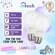 Intech LED Bulb 5-18 Watt White Lamp More Economical Durable Long Lasting in-tech