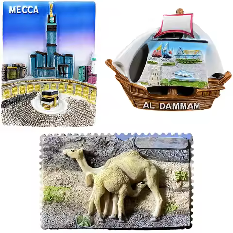 Saudi Arabia Mecca Bahrain Fridge Magnets Message Board Decorative Middle East Travel Souvenir Refri