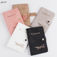 (gazi2) Waterproof PU Leather Passport Holder with Credit Card Slots for Travel vn