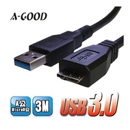 [A-GOOD] Usb3.0a Male MicroB High-Speed Transmission Cable USB Extension Cable-3M