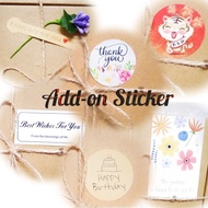 Gift Box Sticker (Add-on)(ONE pc) Chinese New Year#Birthday# Especially for you# Best wishes for you
