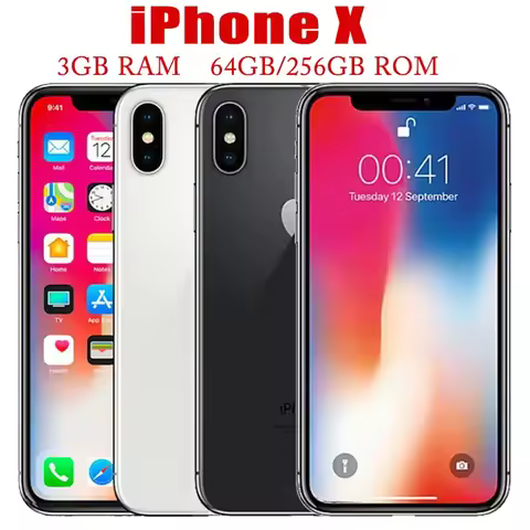 Original Apple iPhone X Face ID 64GB/256GB ROM 5.8" 3GB RAM 12MP Hexa Core iOS A11 Dual Back Camera 