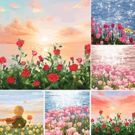 RUOPOTY 50x50cm/40x40cm/30x30cm Frame Painting By Numbers Rose Wall Art Unique Gift Diy Frame Pictur