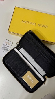 MK Michael Kors ✨ 黑色愛心長皮夾（有盒、包材）