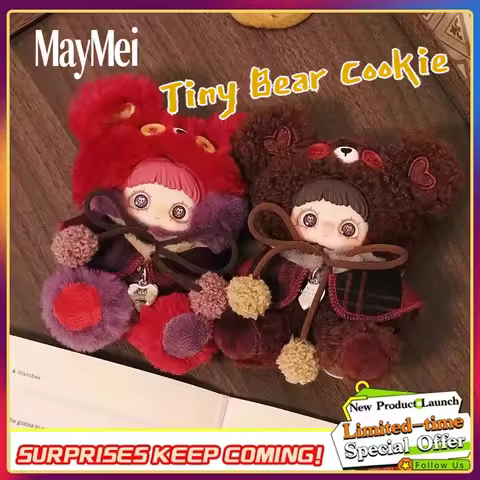 【In Stock】100% Authentic TOPTOY Maymei Bear Cookie Series Plush Blind Box Bags Keychains Pendants Vi