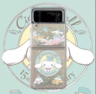 Samsung flip3 flip  3 cinnamon roll case 三星Zflip4上下折叠Zflip3透明流沙玉桂狗大耳狗