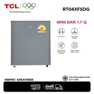TCL ตู้เย็นมินิบาร์ ขนาด 1.6 Q สีเงิน/ขาว จัดส่งฟรี รับประกัน 10 ปี รุ่น RT04XFSDG ไร้เสียงรบกวน เห