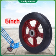 6 inch Pushcart Solid Rubber Wheel Push Cart Wheel Heavy Duty