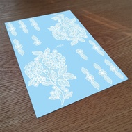 【4 in1 Set】Henna Instant White Dark Red Sticker Inai Pengantin Sticker Inai Putih Sticker Inai jari