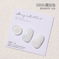 GAOY 7.3ml Protein Milky White Nail Polish Gel Ice Transparent Milky White UV LED Nails Gel 蛋白色甲油胶乳白