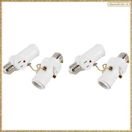 [K O G X] 4 Pcs Light Socket to Plug Adapter,E26/E27 Light Bulb Outlet Socket Adapter,Sockets Suppor
