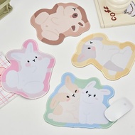 乖萌兔兔異型滑鼠墊 電競游戲辦公大滑鼠墊