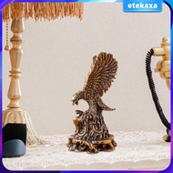 [Etekaxa] Eagle Statue Lucky Eagle Figurine Feng Shui Statue Desk Ornament Brass Animal Statue for S