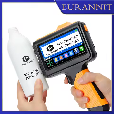 EURANNIT E19 12.7mm Multi-languages Printer Text QR Barcode Batch Number Logo Date Label Printer Han