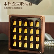 Walnut solid wood10Gold bar storage box1g Special Gold Transfer Beads for Little Golden Bean Collect
