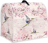 Snilety Hummingbird Kitchen Mixer Cover Pink Floral Pattern Stand Mixer Cover with Portable Top Handle Machine Washable Large Size Blender Cover for 6-8 Quart