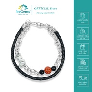 Valor b.Essence by beGems VESM02 Exquisite Minimalist 2-Layer Natural Stone Unisex Fashion Bracelet