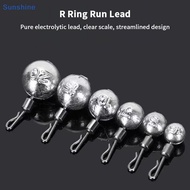 Sun 10pcs/box Fishing Sinkers 2.5g-3.5g-5g-7g-10g-14g-20g Round Solid Lead Sinkers Auxiliary Fishing